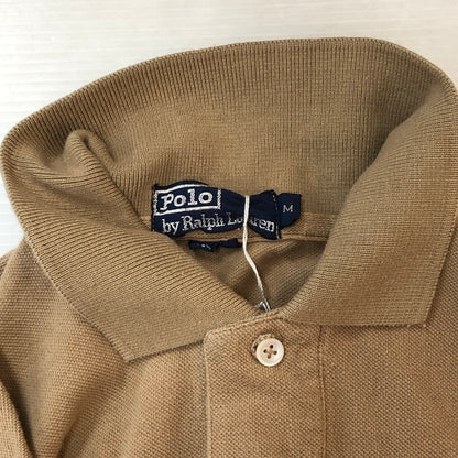 【中古品】POLO RALPH LAUREN ポロ・ラルフローレン 90’s POLO SHIRT S/S 90年代 ポロシャツ ショートスリーブ トップス 半袖 ハーフボタン 147-250928-ts-19-tei サイズ：M カラー：ベージュ 万代Net店
