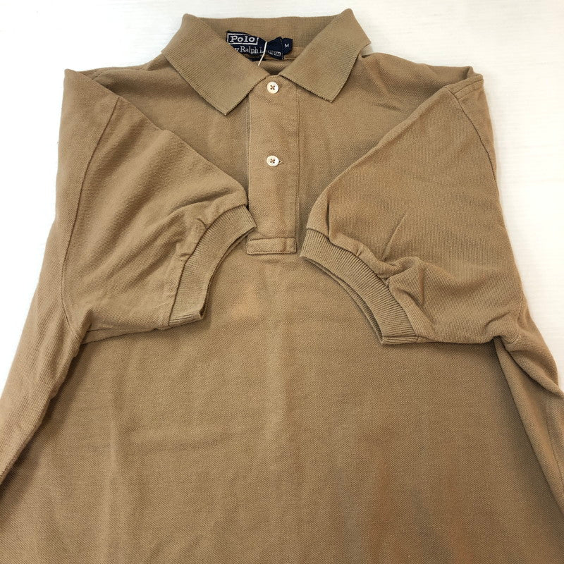 【中古品】POLO RALPH LAUREN ポロ・ラルフローレン 90’s POLO SHIRT S/S 90年代 ポロシャツ ショートスリーブ トップス 半袖 ハーフボタン 147-250928-ts-19-tei サイズ：M カラー：ベージュ 万代Net店