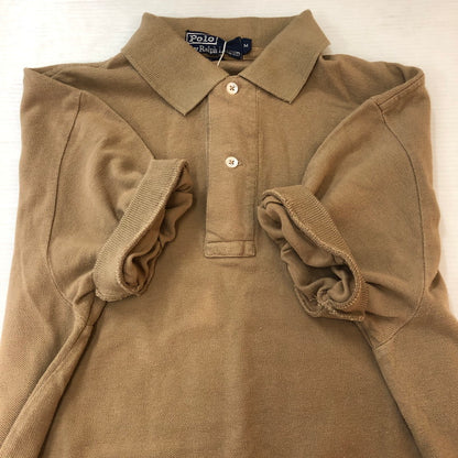【中古品】POLO RALPH LAUREN ポロ・ラルフローレン 90’s POLO SHIRT S/S 90年代 ポロシャツ ショートスリーブ トップス 半袖 ハーフボタン 147-250928-ts-19-tei サイズ：M カラー：ベージュ 万代Net店