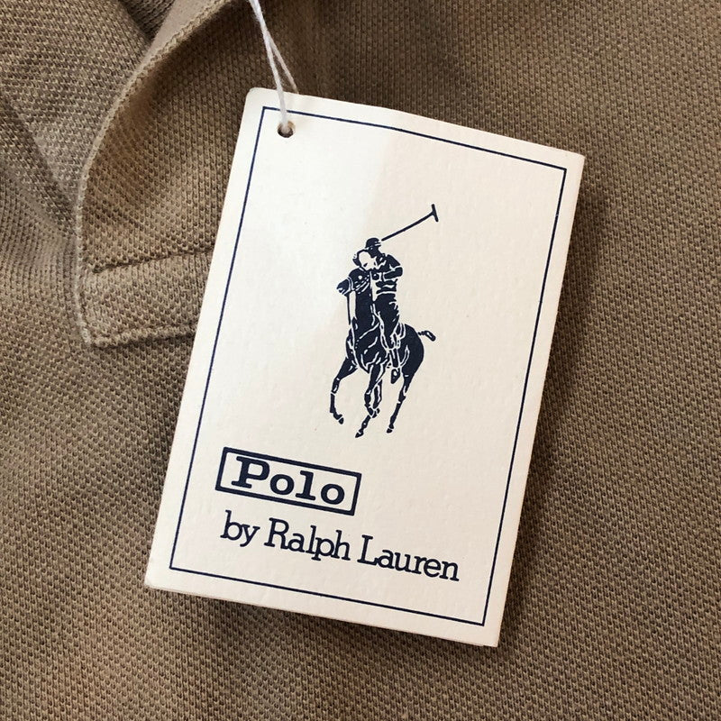【中古品】POLO RALPH LAUREN ポロ・ラルフローレン 90’s POLO SHIRT S/S 90年代 ポロシャツ ショートスリーブ トップス 半袖 ハーフボタン 147-250928-ts-19-tei サイズ：M カラー：ベージュ 万代Net店