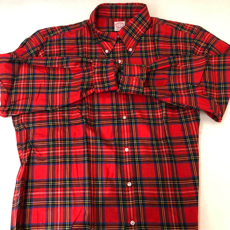 【中古品】Brooks Brothers ブルックスブラザーズ 80’s FLANNEL SHIRT VINTAGE MADE IN USA 80年代 フランネル シャツ トップス 長袖 ヴィンテージ USA製 145-250928-ts-06-tei サイズ：16-R カラー：チェック 万代Net店