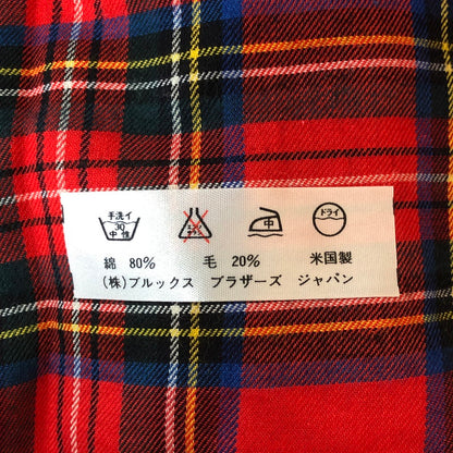 【中古品】Brooks Brothers ブルックスブラザーズ 80’s FLANNEL SHIRT VINTAGE MADE IN USA 80年代 フランネル シャツ トップス 長袖 ヴィンテージ USA製 145-250928-ts-06-tei サイズ：16-R カラー：チェック 万代Net店