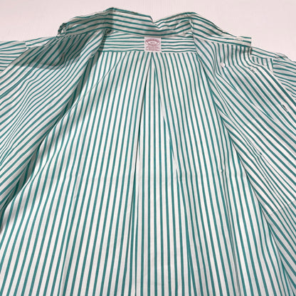 【中古品】【メンズ】 BROOKS BROTHERS ブルックスブラザーズ MAKERS BD STRIPE SS SHIRT メイカーズ ボタンダウン ストライプ ショートスリーブ シャツ 半袖 トップス 145-260828-yo-06-teih サイズ：16 1/2 カラー：ホワイト/ブルー 万代Net店