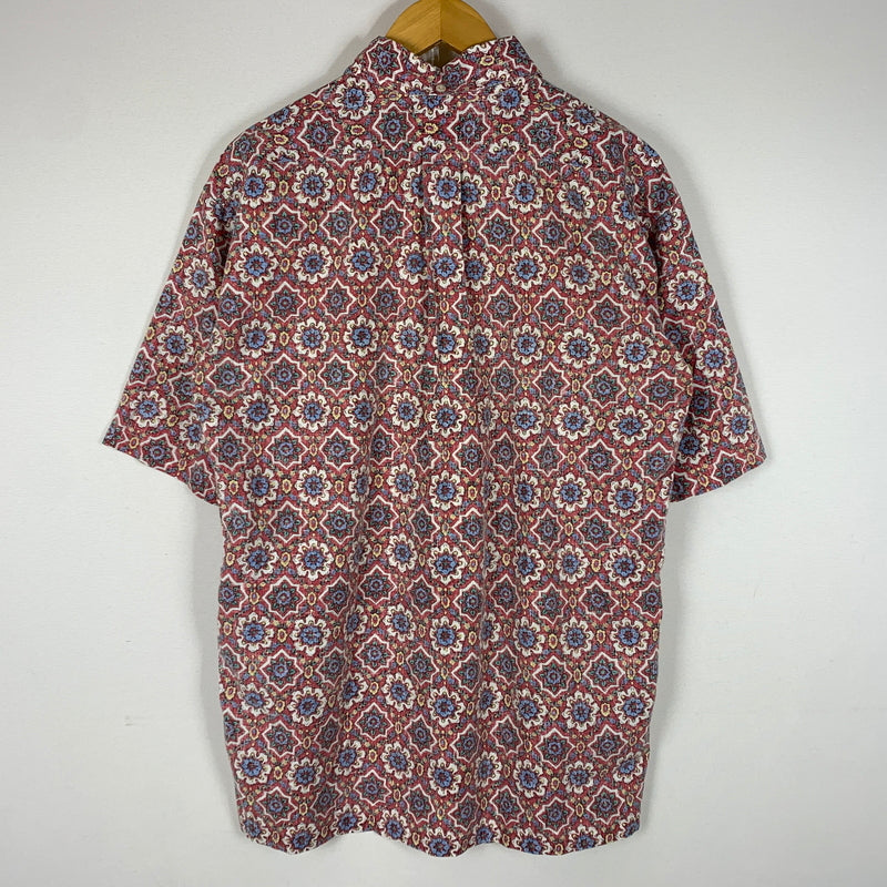 【中古品】【メンズ】 REYN SPOONER レインスプーナー HALF BUTTON SHIRT ハーフボタン シャツ 半袖 トップス アロハシャツ 145-260626-ko-11-tei サイズ：不明 カラー：総柄 万代Net店