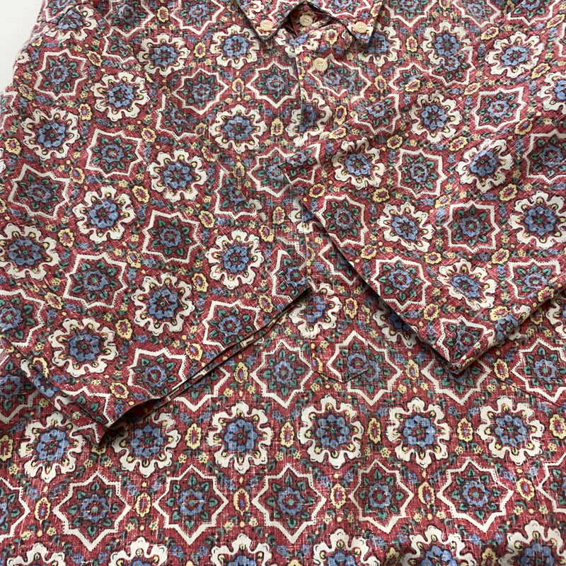 【中古品】【メンズ】 REYN SPOONER レインスプーナー HALF BUTTON SHIRT ハーフボタン シャツ 半袖 トップス アロハシャツ 145-260626-ko-11-tei サイズ：不明 カラー：総柄 万代Net店