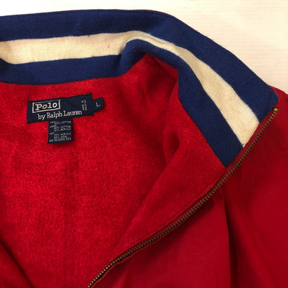 【現状渡し品】POLO RALPH LAUREN ポロ・ラルフローレン 90’s ZIPUP BLOUSON 90年代 ジップアップ ブルゾン アウター ジャケット 147-250928-ts-18-tei サイズ：L カラー：レッドブルー 万代Net店