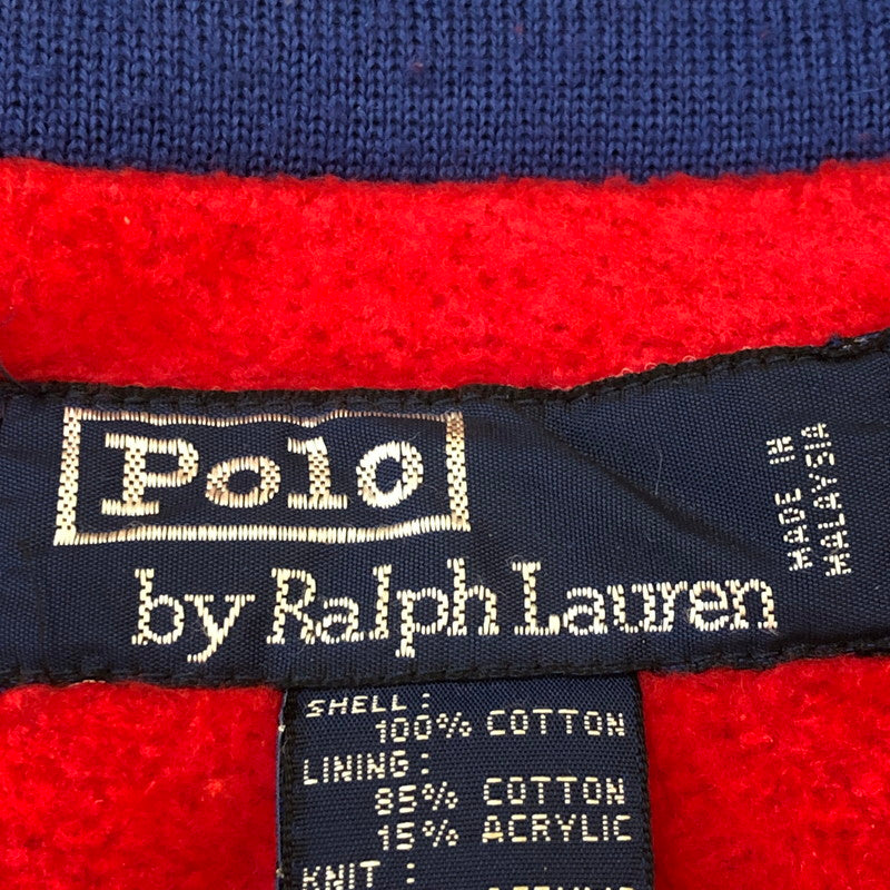 【現状渡し品】POLO RALPH LAUREN ポロ・ラルフローレン 90’s ZIPUP BLOUSON 90年代 ジップアップ ブルゾン アウター ジャケット 147-250928-ts-18-tei サイズ：L カラー：レッドブルー 万代Net店
