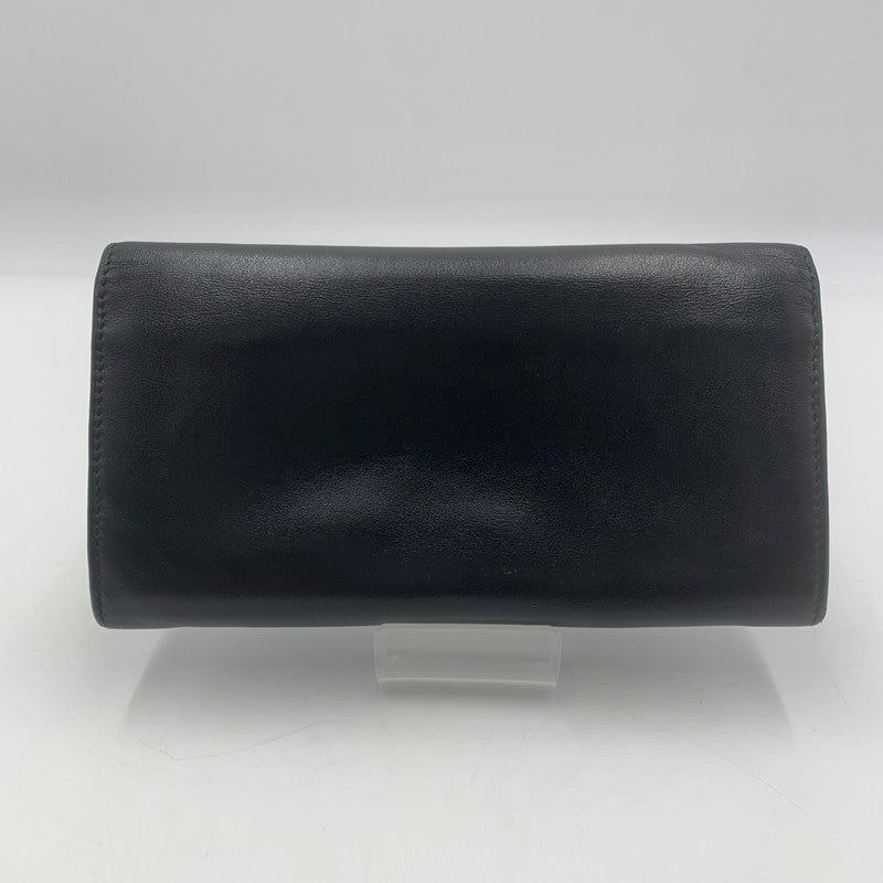 【中古品】【メンズ/レディース】 BVLGARI ブルガリ CIRCLE LEATHER WALLET 284691 サークル レザー ウォレット 長財布 財布 ロングウォレット 200-251119-ks-02-tei カラー：ブラック 万代Net店