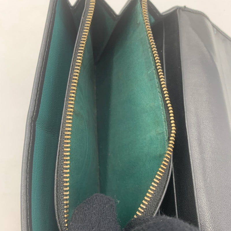 【中古品】【メンズ/レディース】 BVLGARI ブルガリ CIRCLE LEATHER WALLET 284691 サークル レザー ウォレット 長財布 財布 ロングウォレット 200-251119-ks-02-tei カラー：ブラック 万代Net店