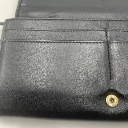 【中古品】【メンズ/レディース】 BVLGARI ブルガリ CIRCLE LEATHER WALLET 284691 サークル レザー ウォレット 長財布 財布 ロングウォレット 200-251119-ks-02-tei カラー：ブラック 万代Net店
