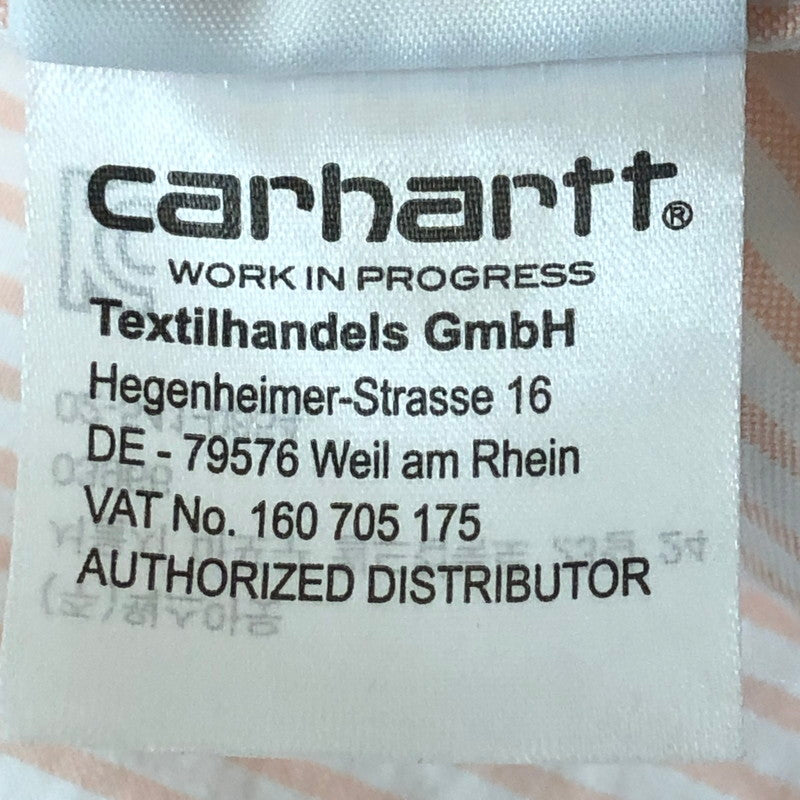 【中古品】【メンズ】 Carhartt カーハート Carhartt WIP カーハート ワークインプログレス S/S KAREV SHIRT I026297 ショートスリーブ シャツ 半袖 トップス ストライプ 145-250922-yo-21-tei サイズ：M カラー：ピンク 万代Net店