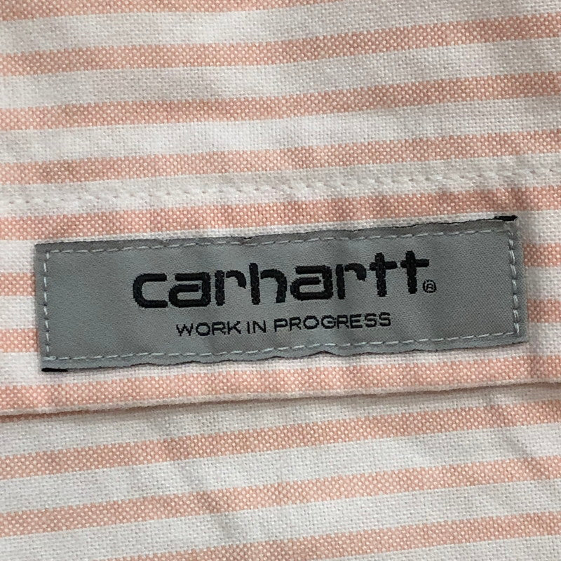 【中古品】【メンズ】 Carhartt カーハート Carhartt WIP カーハート ワークインプログレス S/S KAREV SHIRT I026297 ショートスリーブ シャツ 半袖 トップス ストライプ 145-250922-yo-21-tei サイズ：M カラー：ピンク 万代Net店