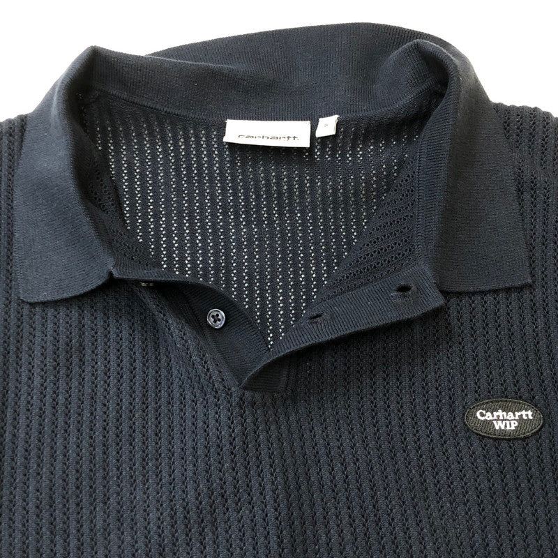 【中古品】【メンズ】 Carhartt WIP カーハート ワークインプログレス S/S KENWAY KNIT POLO A231050 ショートスリーブ ケンウェイ ニット ポロ 半袖 トップス 145-250922-yo-18-tei サイズ：S カラー：ブラック 万代Net店