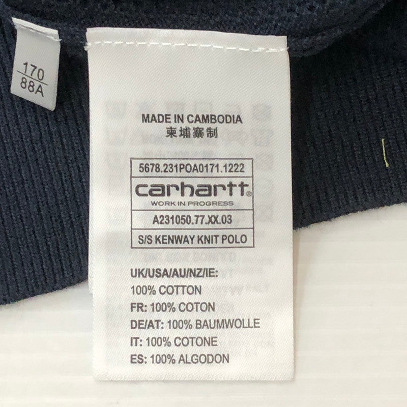 【中古品】【メンズ】 Carhartt WIP カーハート ワークインプログレス S/S KENWAY KNIT POLO A231050 ショートスリーブ ケンウェイ ニット ポロ 半袖 トップス 145-250922-yo-18-tei サイズ：S カラー：ブラック 万代Net店
