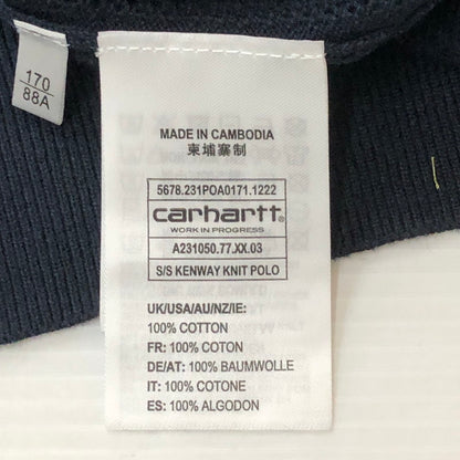 【中古品】【メンズ】 Carhartt WIP カーハート ワークインプログレス S/S KENWAY KNIT POLO A231050 ショートスリーブ ケンウェイ ニット ポロ 半袖 トップス 145-250922-yo-18-tei サイズ：S カラー：ブラック 万代Net店