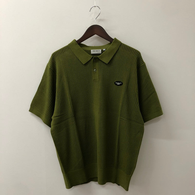 【中古品】【メンズ】 Carhartt WIP カーハート ワークインプログレス S/S KENWAY KNIT POLO A231050 ショートスリーブ ケンウェイ ニット ポロ 半袖 トップス 145-250922-yo-19-tei サイズ：S カラー：カーキ 万代Net店