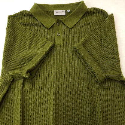 【中古品】【メンズ】 Carhartt WIP カーハート ワークインプログレス S/S KENWAY KNIT POLO A231050 ショートスリーブ ケンウェイ ニット ポロ 半袖 トップス 145-250922-yo-19-tei サイズ：S カラー：カーキ 万代Net店