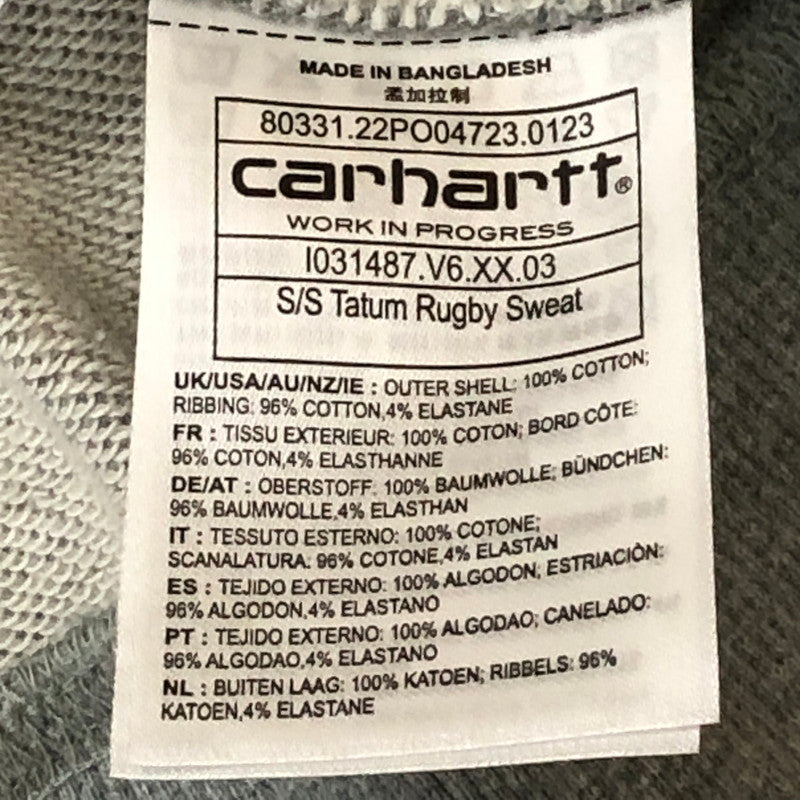 【中古品】【メンズ】 Carhartt WIP カーハート ワークインプログレス S/S TALTUM RUGBY SWEAT I031487 ショートスリーブ テイタムラグビー スウェット 半袖 トップス 145-250922-yo-20-tei サイズ：M カラー：グレー 万代Net店