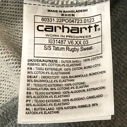 【中古品】【メンズ】 Carhartt WIP カーハート ワークインプログレス S/S TALTUM RUGBY SWEAT I031487 ショートスリーブ テイタムラグビー スウェット 半袖 トップス 145-250922-yo-20-tei サイズ：M カラー：グレー 万代Net店