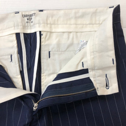 【中古品】【メンズ】 Carhartt WIP カーハート ワークインプログレス STRIPE JOHNSON PANT I023003 ストライプ ジョンソンパンツ ボトムス 156-250922-yo-29-tei サイズ：30×32 カラー：ネイビー 万代Net店