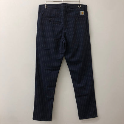 【中古品】【メンズ】 Carhartt WIP カーハート ワークインプログレス STRIPE JOHNSON PANT I023003 ストライプ ジョンソンパンツ ボトムス 156-250922-yo-29-tei サイズ：30×32 カラー：ネイビー 万代Net店