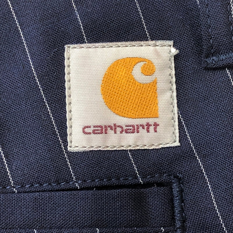 【中古品】【メンズ】 Carhartt WIP カーハート ワークインプログレス STRIPE JOHNSON PANT I023003 ストライプ ジョンソンパンツ ボトムス 156-250922-yo-29-tei サイズ：30×32 カラー：ネイビー 万代Net店