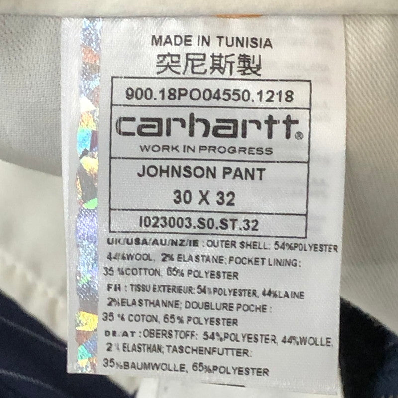 【中古品】【メンズ】 Carhartt WIP カーハート ワークインプログレス STRIPE JOHNSON PANT I023003 ストライプ ジョンソンパンツ ボトムス 156-250922-yo-29-tei サイズ：30×32 カラー：ネイビー 万代Net店