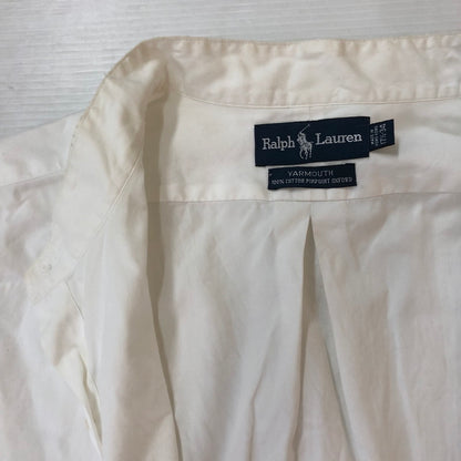 【中古品】【メンズ】 RALPH LAUREN ラルフローレン BAND COLOR L/S SHIRT バンドカラー ロングスリーブ シャツ 長袖 トップス 147-250929-KS-17-tei サイズ：17 1/2 カラー：ホワイト 万代Net店