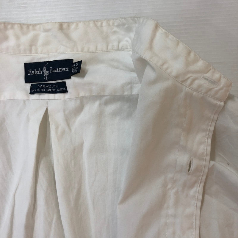 【中古品】【メンズ】 RALPH LAUREN ラルフローレン BAND COLOR L/S SHIRT バンドカラー ロングスリーブ シャツ 長袖 トップス 147-250929-KS-17-tei サイズ：17 1/2 カラー：ホワイト 万代Net店