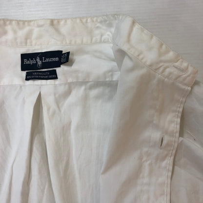 【中古品】【メンズ】 RALPH LAUREN ラルフローレン BAND COLOR L/S SHIRT バンドカラー ロングスリーブ シャツ 長袖 トップス 147-250929-KS-17-tei サイズ：17 1/2 カラー：ホワイト 万代Net店