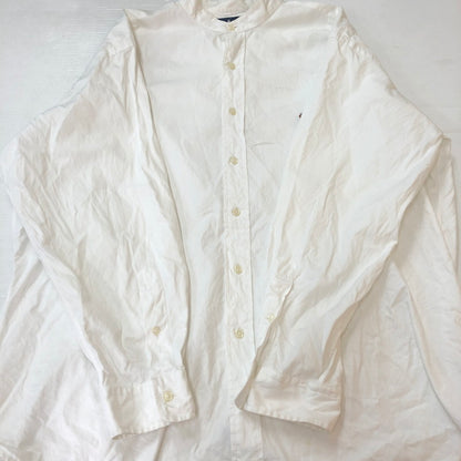【中古品】【メンズ】 RALPH LAUREN ラルフローレン BAND COLOR L/S SHIRT バンドカラー ロングスリーブ シャツ 長袖 トップス 147-250929-KS-17-tei サイズ：17 1/2 カラー：ホワイト 万代Net店