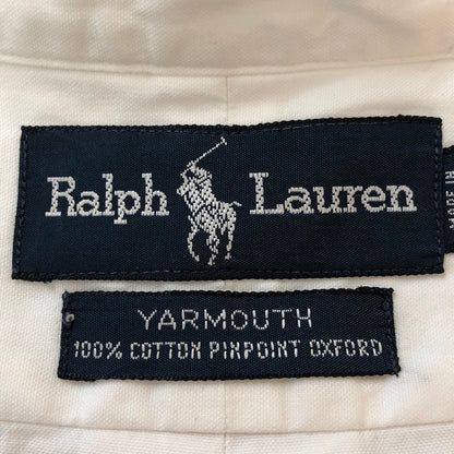 【中古品】【メンズ】 RALPH LAUREN ラルフローレン BAND COLOR L/S SHIRT バンドカラー ロングスリーブ シャツ 長袖 トップス 147-250929-KS-17-tei サイズ：17 1/2 カラー：ホワイト 万代Net店