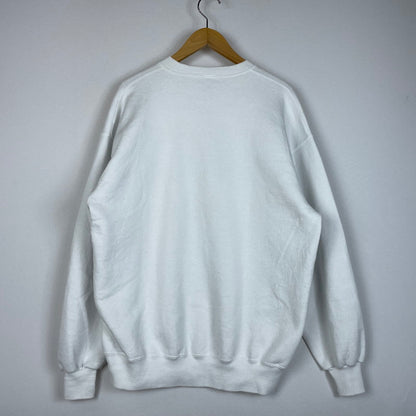 【中古品】【メンズ】 RUSSELL ATHLETIC ラッセル アスレチック 90's VILLA GROVE BLUE DEVILS SWEAT 90年代 ヴィラ グローブ ブルー ブルーデビルス スウェット 長袖 トップス トレーナー 145-251229-yo-03-tei サイズ：XL カラー：ホワイト 万代Net店