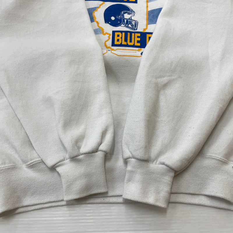 【中古品】【メンズ】 RUSSELL ATHLETIC ラッセル アスレチック 90's VILLA GROVE BLUE DEVILS SWEAT 90年代 ヴィラ グローブ ブルー ブルーデビルス スウェット 長袖 トップス トレーナー 145-251229-yo-03-tei サイズ：XL カラー：ホワイト 万代Net店