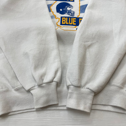 【中古品】【メンズ】 RUSSELL ATHLETIC ラッセル アスレチック 90's VILLA GROVE BLUE DEVILS SWEAT 90年代 ヴィラ グローブ ブルー ブルーデビルス スウェット 長袖 トップス トレーナー 145-251229-yo-03-tei サイズ：XL カラー：ホワイト 万代Net店
