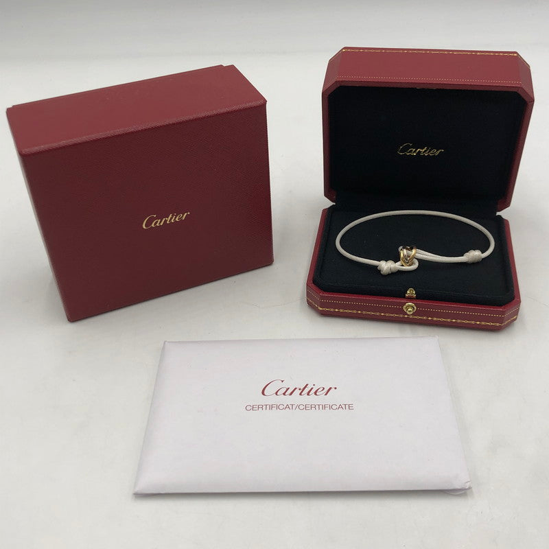 【中古品】【メンズ】 CARTIER カルティエ TRINITY BRACELET CORD トリニティ ブレスレット コード アクセサリー 182-251106-ts-12-fuz カラー：ホワイト 万代Net店