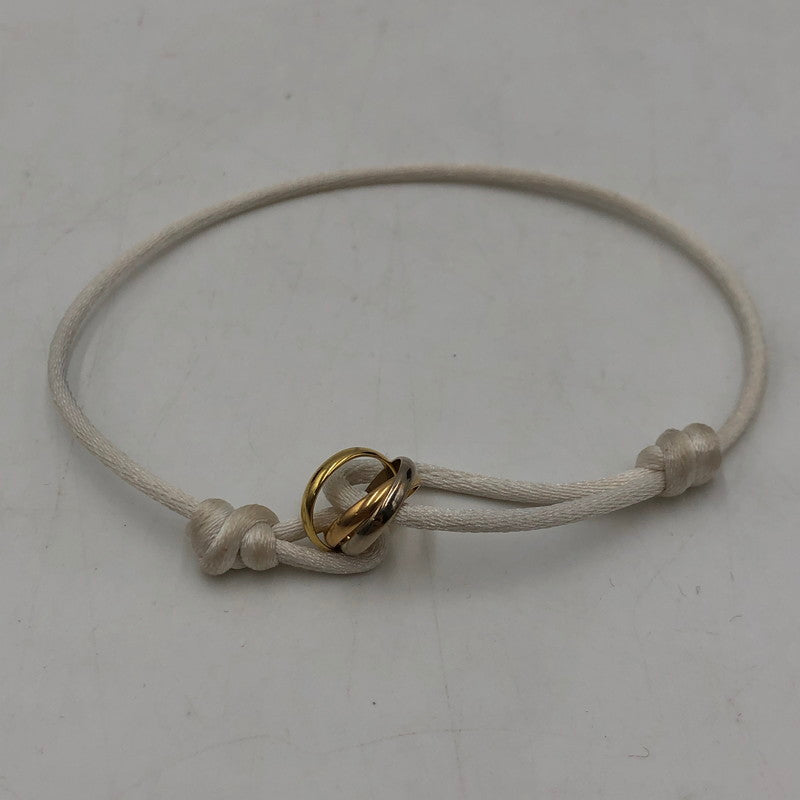 【中古品】【メンズ】 CARTIER カルティエ TRINITY BRACELET CORD トリニティ ブレスレット コード アクセサリー 182-251106-ts-12-fuz カラー：ホワイト 万代Net店