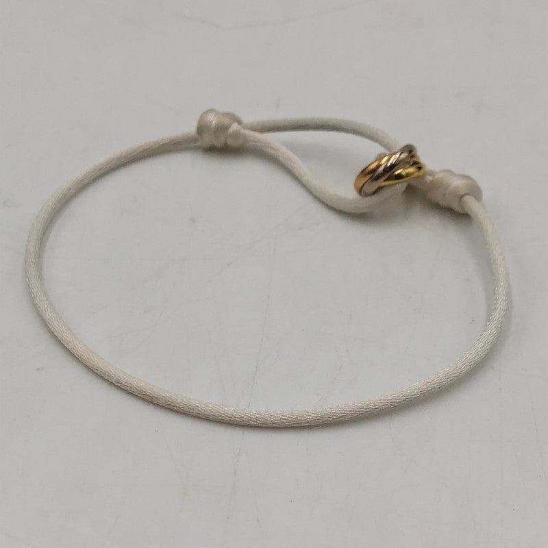 【中古品】【メンズ】 CARTIER カルティエ TRINITY BRACELET CORD トリニティ ブレスレット コード アクセサリー 182-251106-ts-12-fuz カラー：ホワイト 万代Net店