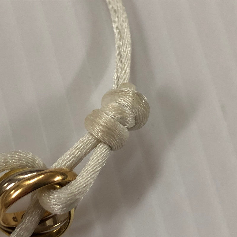 【中古品】【メンズ】 CARTIER カルティエ TRINITY BRACELET CORD トリニティ ブレスレット コード アクセサリー 182-251106-ts-12-fuz カラー：ホワイト 万代Net店