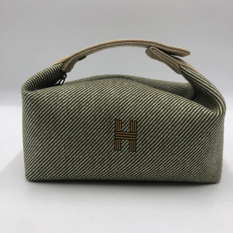 【中古品】【レディース】 HERMES エルメス ブリッド ア ブラック PM ハンドバッグ カバン 180-251001-KS-05-tei カラー：カーキ/ホワイト 万代Net店