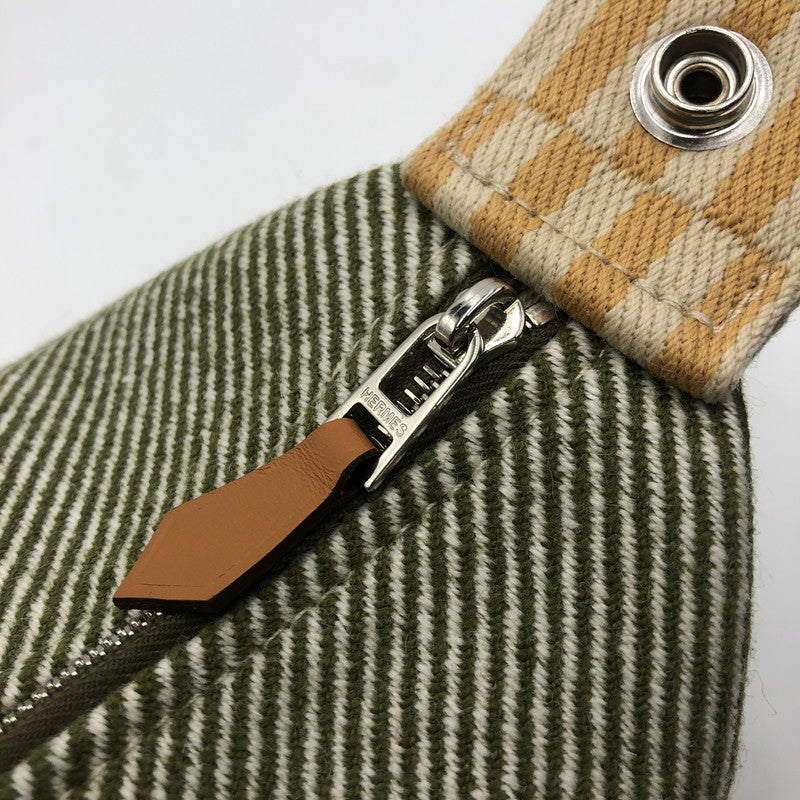 【中古品】【レディース】 HERMES エルメス ブリッド ア ブラック PM ハンドバッグ カバン 180-251001-KS-05-tei カラー：カーキ/ホワイト 万代Net店