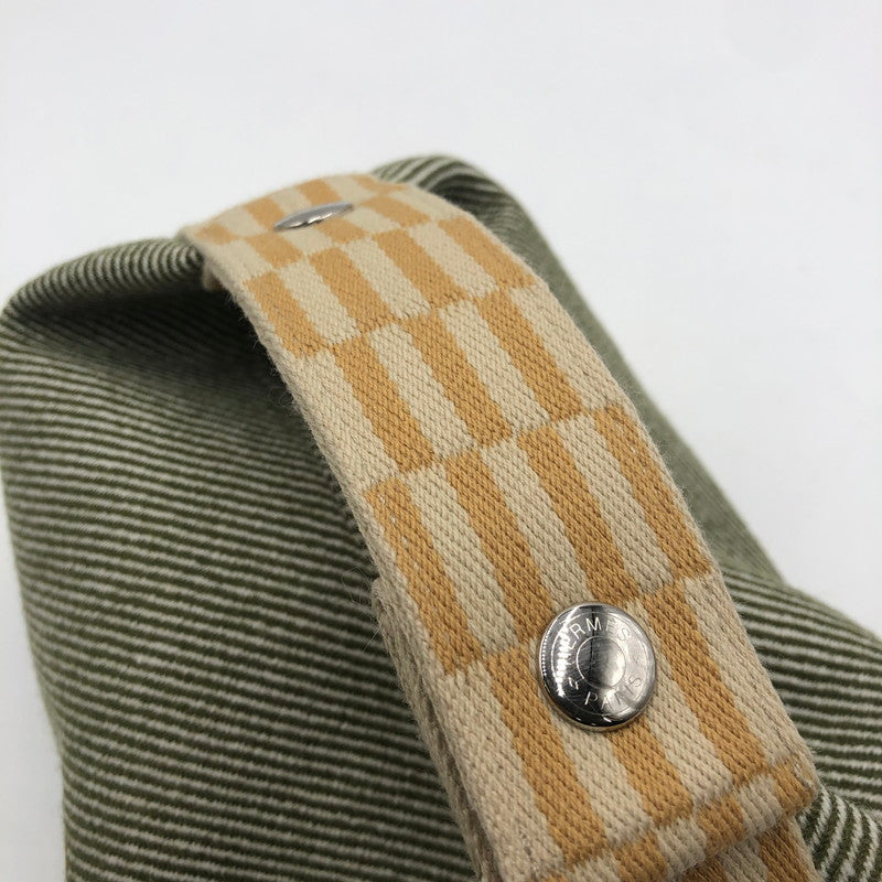 【中古品】【レディース】 HERMES エルメス ブリッド ア ブラック PM ハンドバッグ カバン 180-251001-KS-05-tei カラー：カーキ/ホワイト 万代Net店