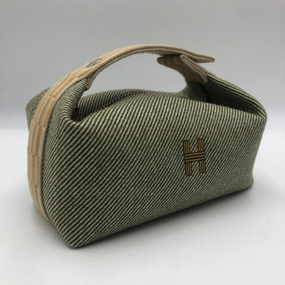 【中古品】【レディース】 HERMES エルメス ブリッド ア ブラック PM ハンドバッグ カバン 180-251001-KS-05-tei カラー：カーキ/ホワイト 万代Net店