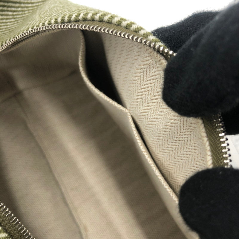 【中古品】【レディース】 HERMES エルメス ブリッド ア ブラック PM ハンドバッグ カバン 180-251001-KS-05-tei カラー：カーキ/ホワイト 万代Net店