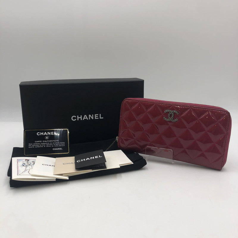 【中古品】【レディース】 CHANEL シャネル BRILLIANT MATELASSE ROUND FASTENER WALLET A50106 ブリリアント マトラッセ ラウンドファスナーウォレット 長財布 ロングウォレット 181-251001-ks-01-fuz カラー：ワインレッド 万代Net店