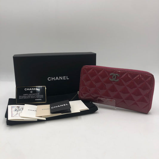 【中古品】【レディース】 CHANEL シャネル BRILLIANT MATELASSE ROUND FASTENER WALLET A50106 ブリリアント マトラッセ ラウンドファスナーウォレット 長財布 ロングウォレット 181-251001-ks-01-fuz カラー：ワインレッド 万代Net店