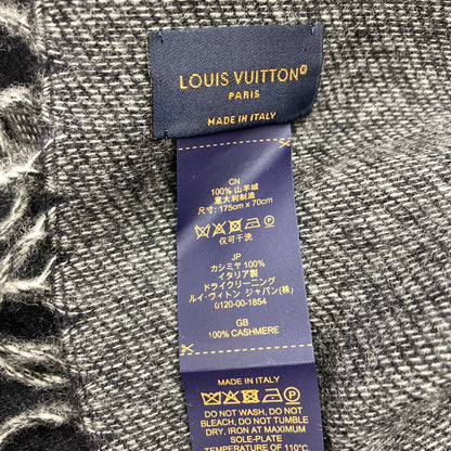 【中古品】【メンズ/レディース】 LOUIS VUITTON ルイヴィトン エシャルプ モノグラム ジャイアント マフラー M77950 179-260115-ky-07-fuz カラー：ブラック 万代Net店