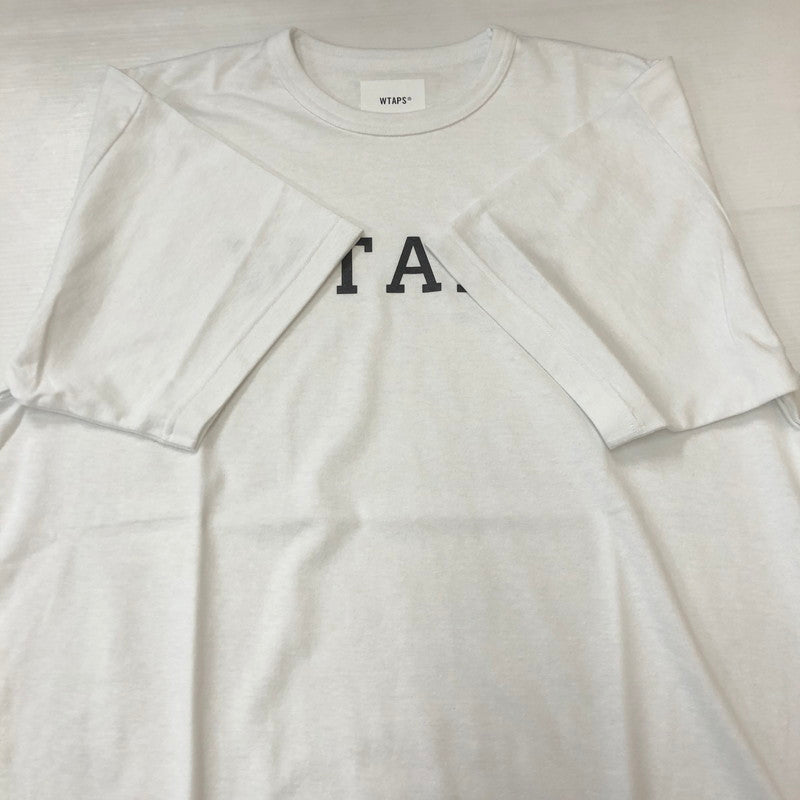 【中古品】【メンズ】 WTAPS ダブルタップス 25SS ACADEMY 01 S/S TEE CTPL 251ATDT-CSM19 アカデミー ショートスリーブ Tシャツ 半袖 トップス 142-250922-yo-07-tei サイズ：01 カラー：ホワイト 万代Net店
