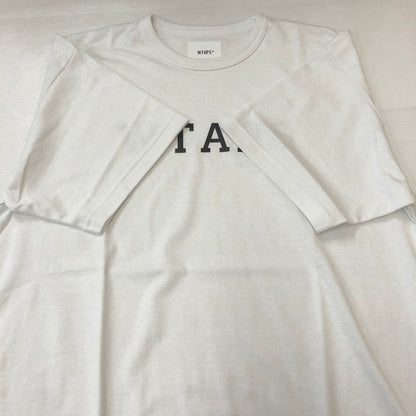 【中古品】【メンズ】 WTAPS ダブルタップス 25SS ACADEMY 01 S/S TEE CTPL 251ATDT-CSM19 アカデミー ショートスリーブ Tシャツ 半袖 トップス 142-250922-yo-07-tei サイズ：01 カラー：ホワイト 万代Net店
