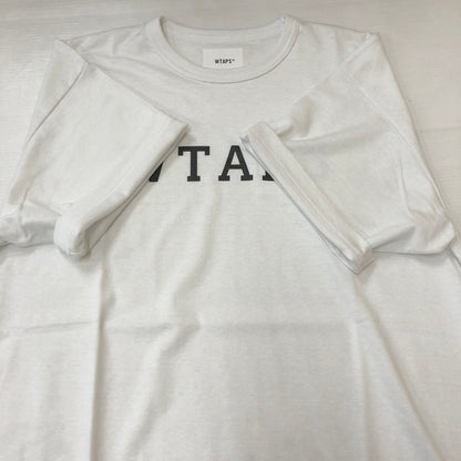 【中古品】【メンズ】 WTAPS ダブルタップス 25SS ACADEMY 01 S/S TEE CTPL 251ATDT-CSM19 アカデミー ショートスリーブ Tシャツ 半袖 トップス 142-250922-yo-07-tei サイズ：01 カラー：ホワイト 万代Net店